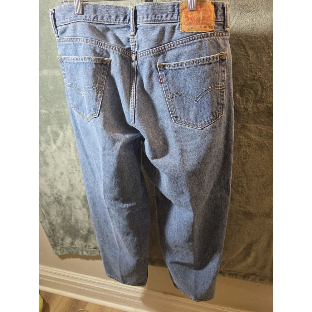 Levi's 560 Comfort Fit Jeans Men's 36x30 Blue Relaxed Tapered Denim Pants